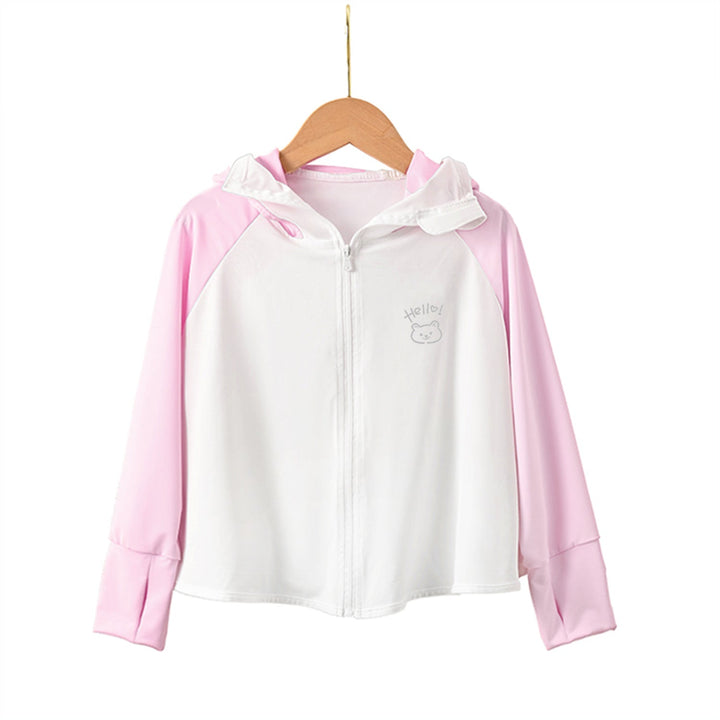 Damen UV-Schutzjacke mit Kapuze und leichtem Baumwollmaterial Drune