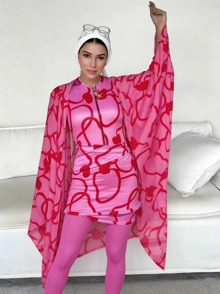 Damen modischer Bademantel mit weitem Cut Drune