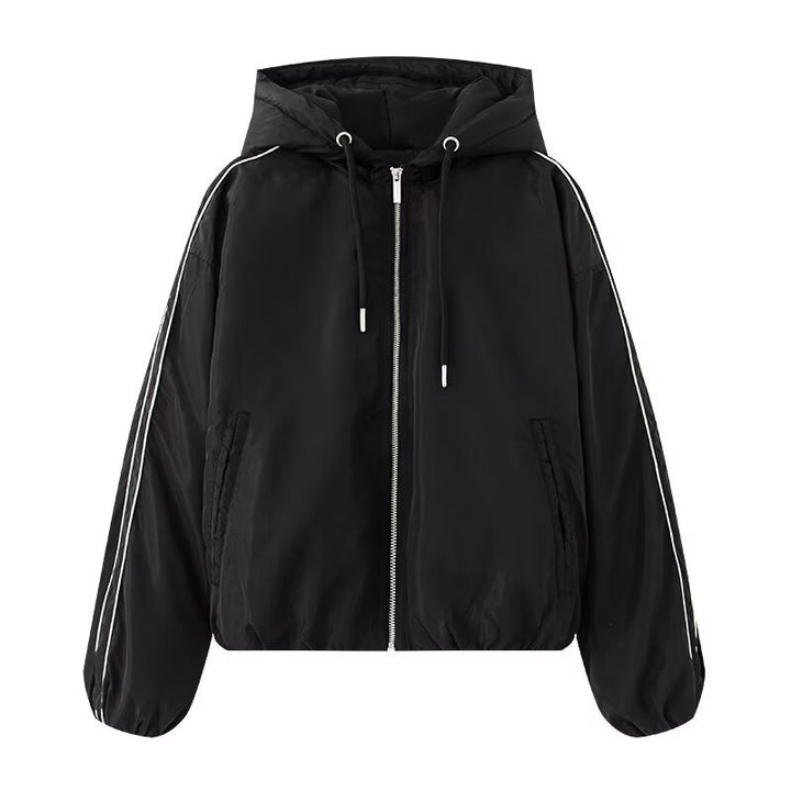 Damen sportliche Übergangsjacke mit hohem Kragen und praktischen Taschen Drune