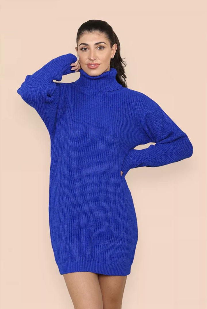 Damen Strickkleid mit kuscheligem Rollkragen und lässigem Schnitt Drune