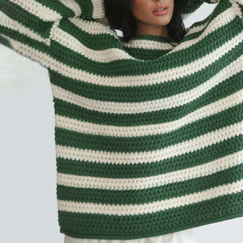 Drune | Gestreifter Strickpullover mit Modernem Stil