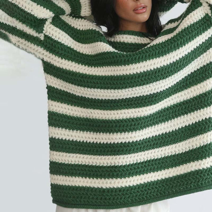 Drune | Gestreifter Strickpullover mit Modernem Stil