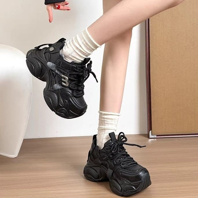 Damen Trendige Chunky Sneakers mit atmungsaktiver Mesh-Oberfläche und innovativer Dämpfung Drune