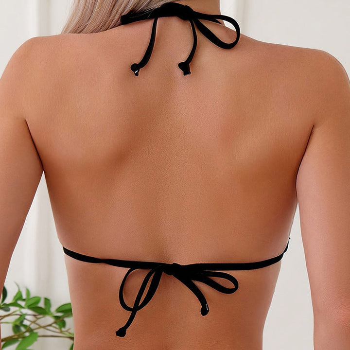 Damen Triangel-Bikini mit glamourösen Goldakzenten Drune