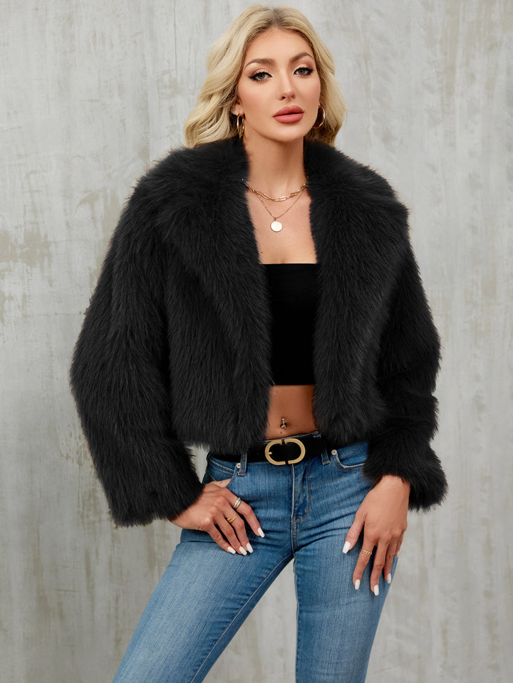 Damen Eleganter Kunstfellbolero Drune