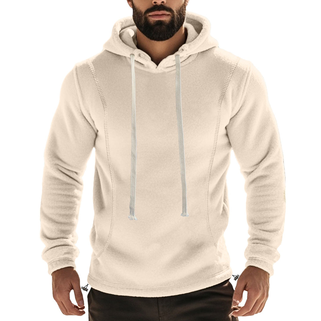 Kapuzenpullover Herren sportlich mit Kontrastnähten