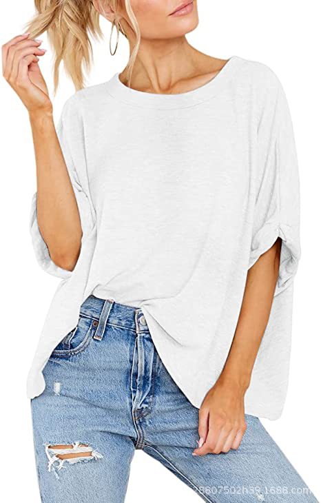 Damen lässiges Oversized T-Shirt Drune
