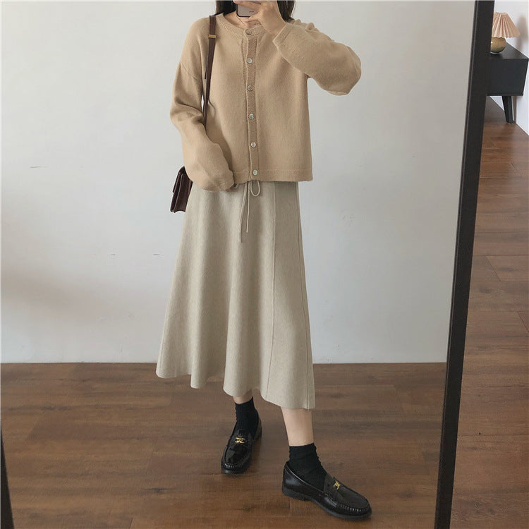 Damen Maxirock mit weichem Material und praktischem Kordelzug Drune