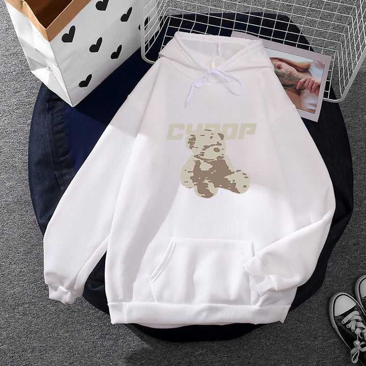Damen Kapuzenpullover mit niedlichem Bärenmotiv Drune