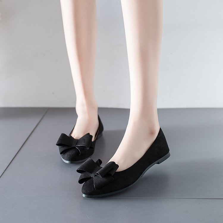 Damen Ballerinas mit dekorativer Schleifenapplikation und rutschfester Sohle Drune