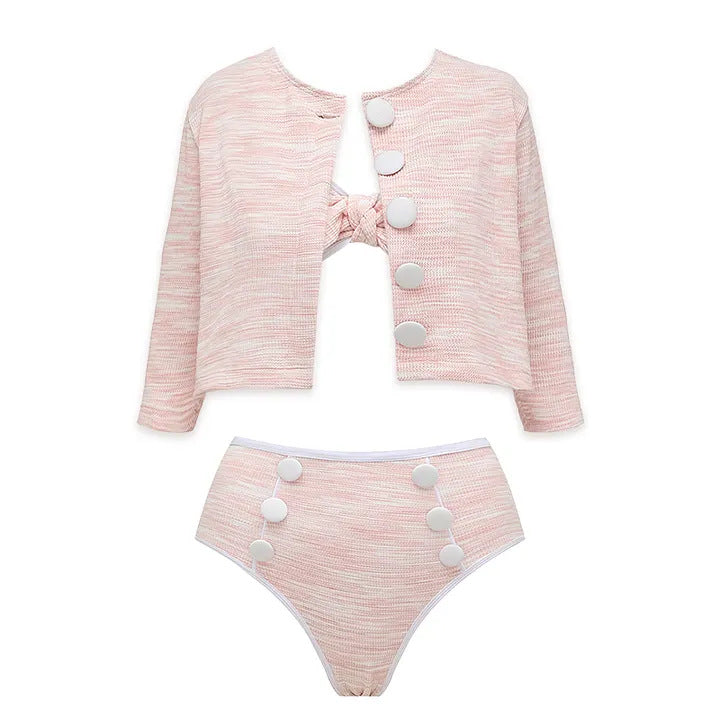 Damen Bikini-Set mit hochtailliertem Höschen und modischem Oberteil Drune