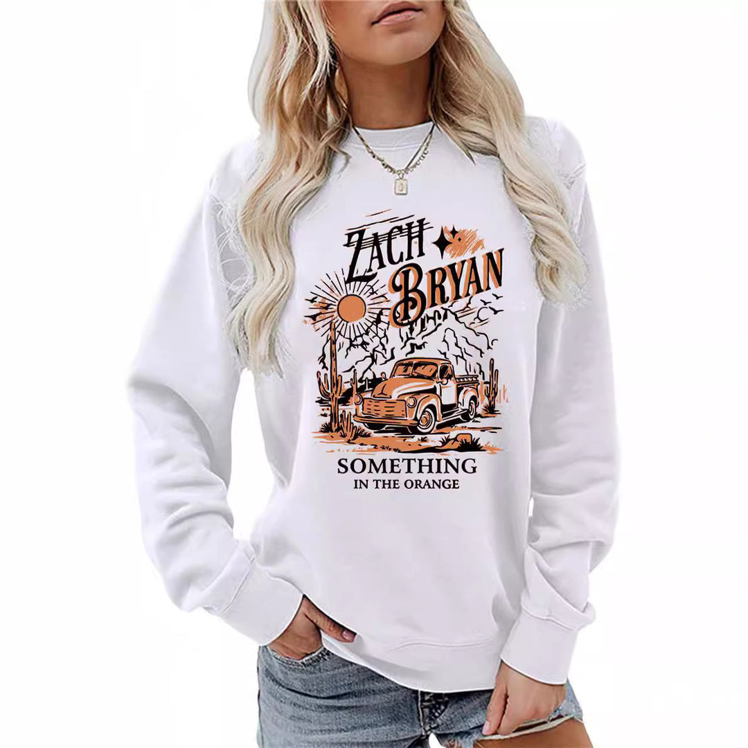 Damen Sweatshirt mit inspirierendem Vintage-Truck-Design Drune