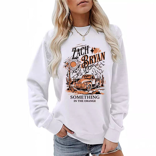 Damen Sweatshirt mit inspirierendem Vintage-Truck-Design Drune