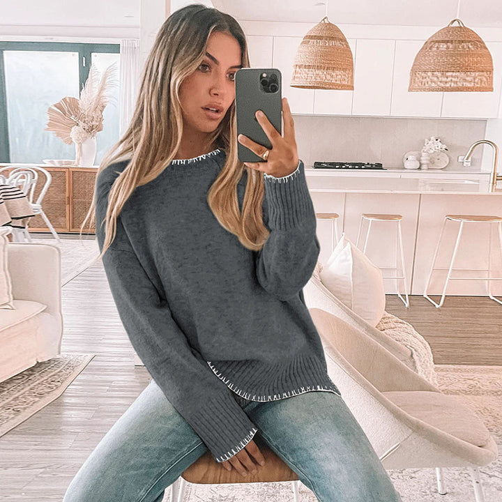 Damen Übergrößen Strickpullover Drune