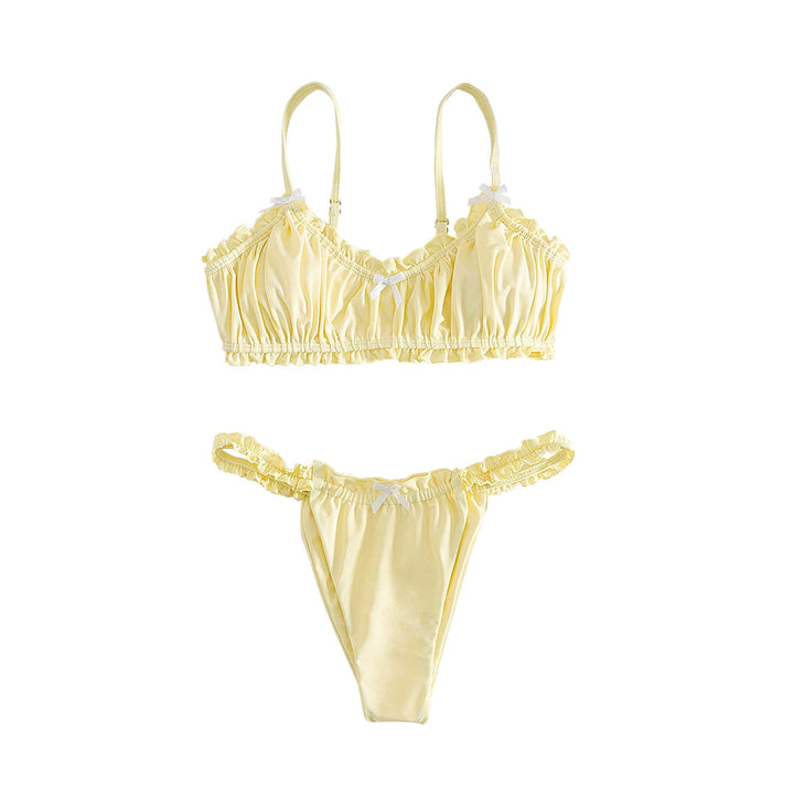 Damen Rüschentop-Bikini mit charmanten Schleifendetails Drune