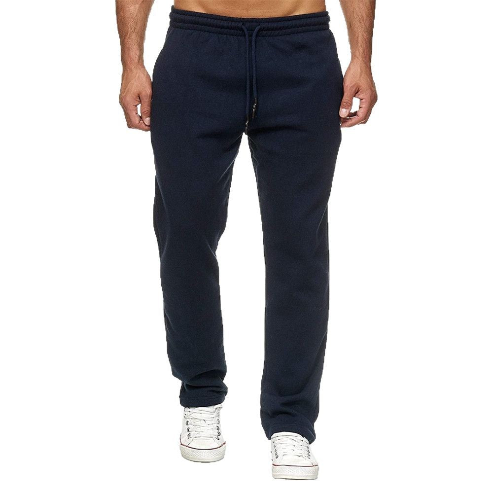 Herren nan gerade geschnittene Jogginghose mit innen angerautem Fleece, hohem Komfortbund und Kordelzug Drune