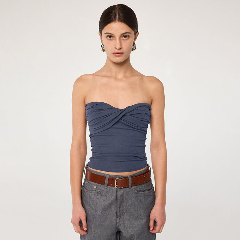 Damen Bandeau-Crop-Top Drune