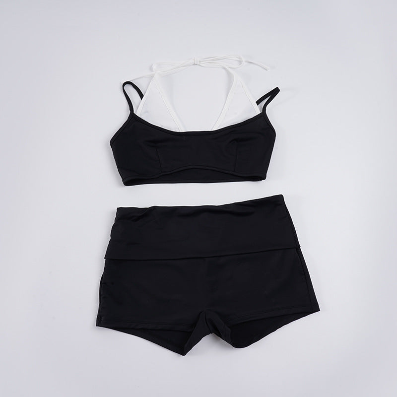 Damen Sportliches Bikini-Set mit hohem Bund und modischem Design Drune