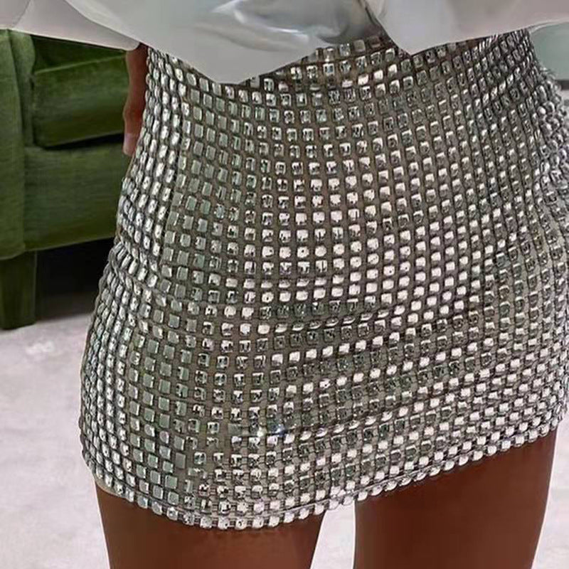 Damen Glitzernder Paillettenrock Drune