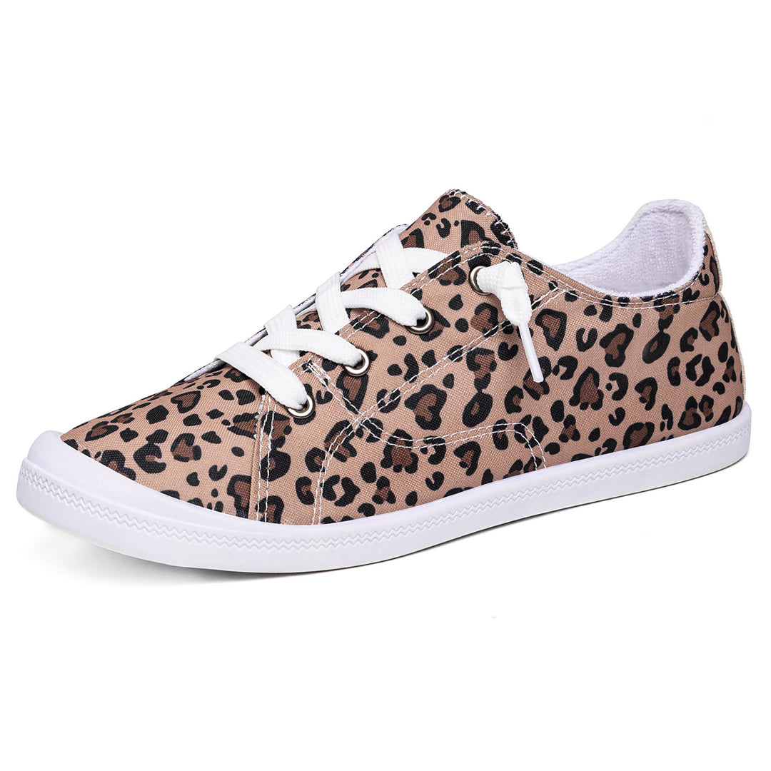 Damen nan klassische Canvas-Sneaker low-top mit verstärkter Gummisohle, Metallösen und gepolstertem Fersenkragen Drune
