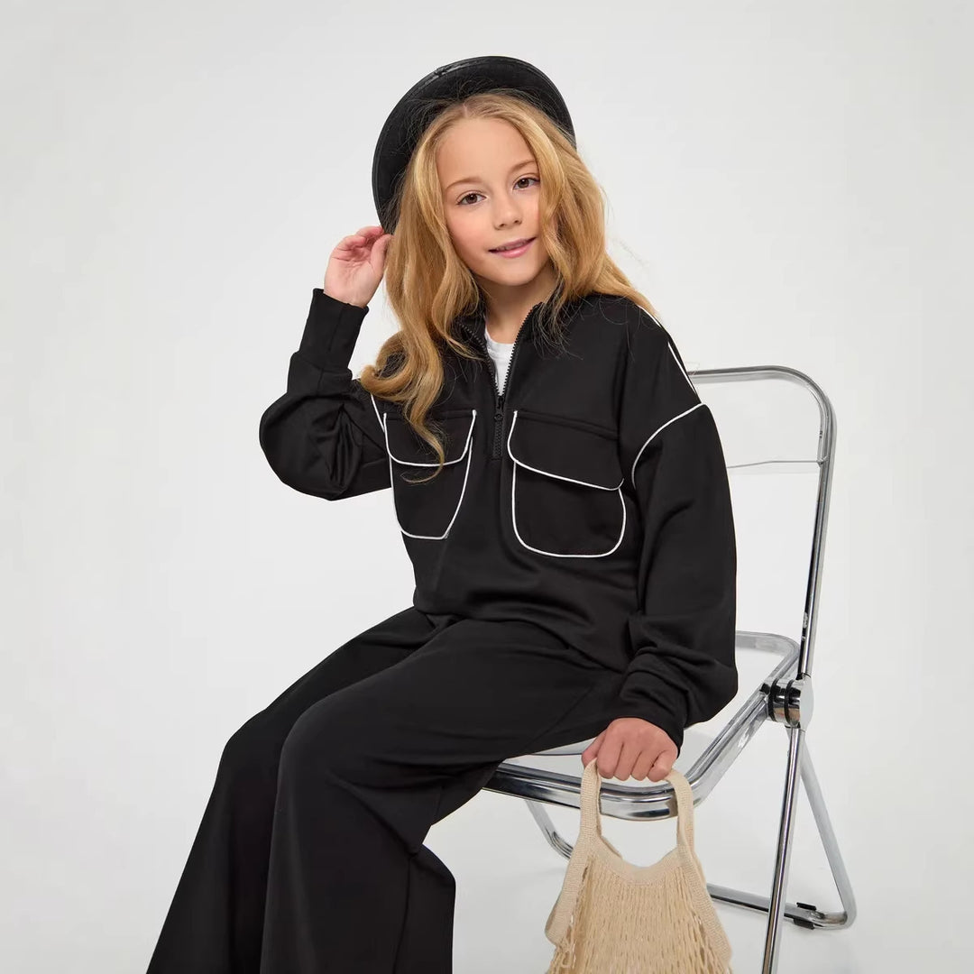 Damen modischer Pullover mit praktischen Taschen Drune