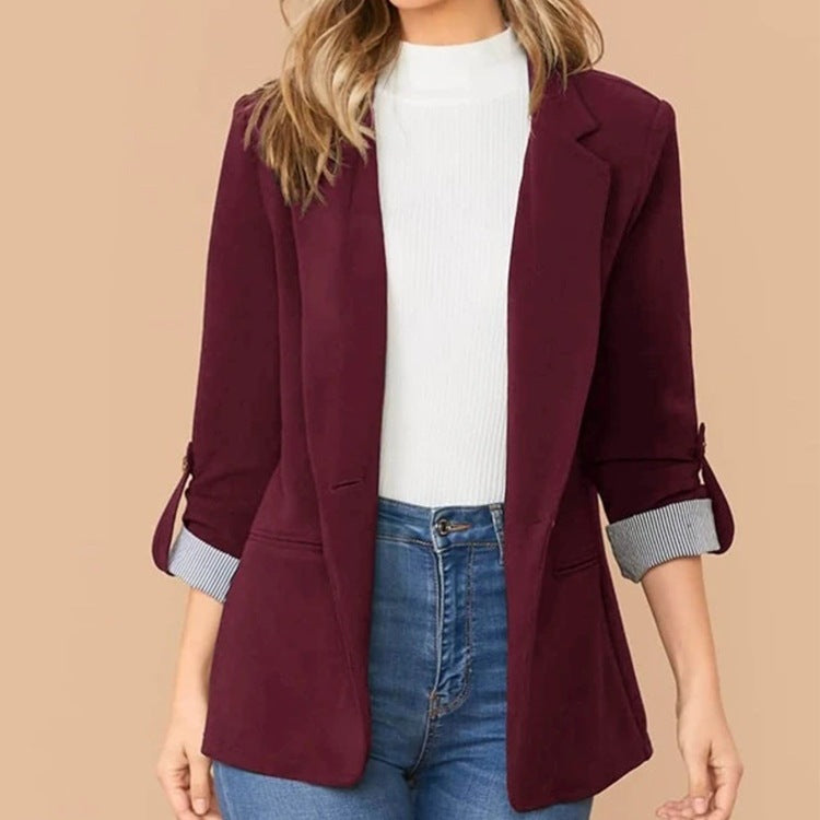Damen modischer Blazer mit schickem Innenfutter Drune