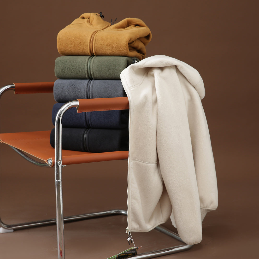 Damen Fleecejacke mit innovativem Kapuzen-Design und praktischen Taschen Drune