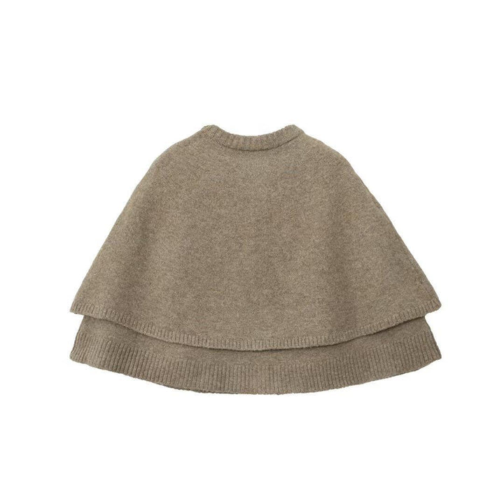 Damen modische Strickumhangjacke mit eleganten Knöpfen Drune