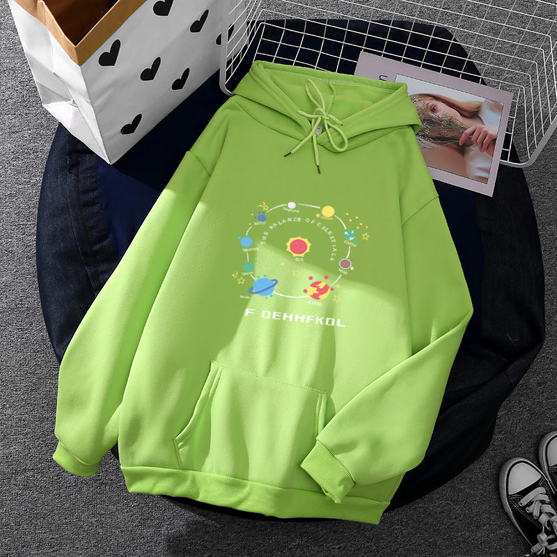 Damen Hoodie mit einzigartigem Weltraummotiv Drune