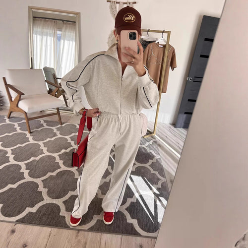 Damen Sportlicher Trend-Hoodie und Jogger Set Drune