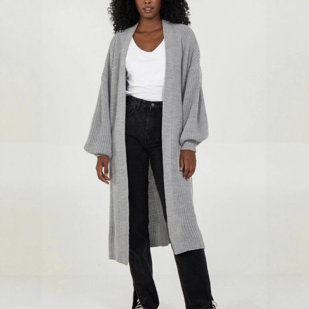 Damen Langstrickjacke mit lässigem Oversized-Schnitt und voluminösen Ärmeln Drune