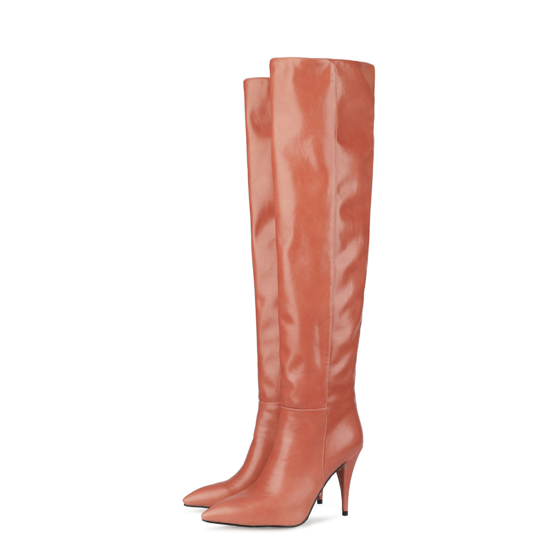 Damen Über-Knie-High-Heels-Stiefel Drune