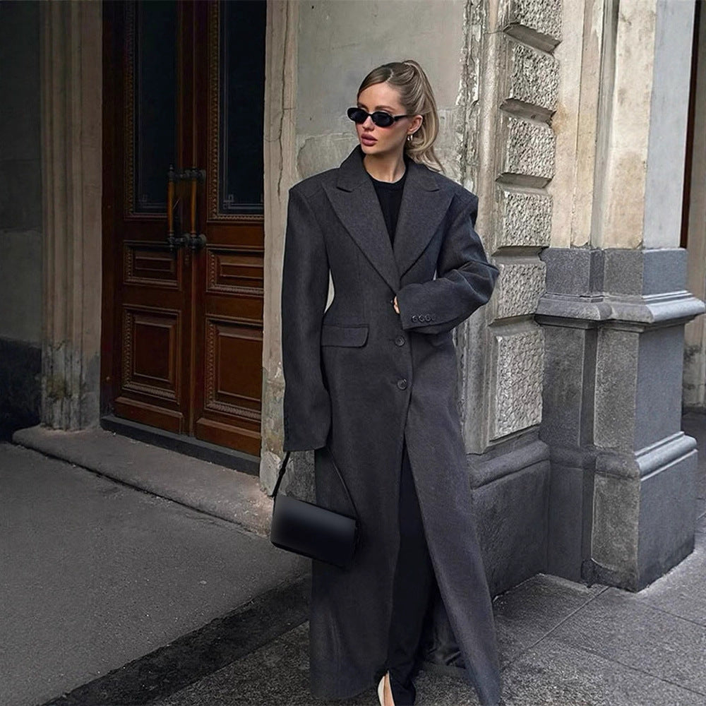 Damen eleganter Oversized-Mantel Drune
