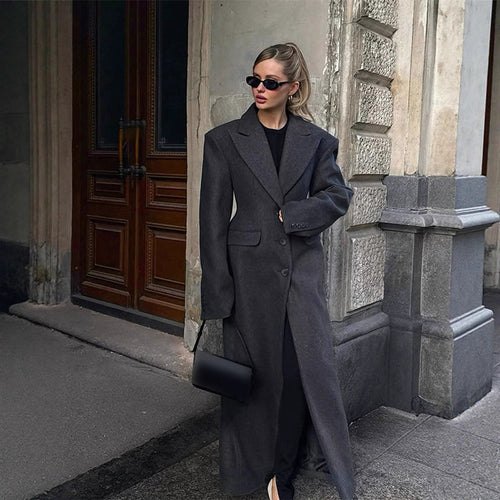 Damen eleganter Oversized-Mantel Drune