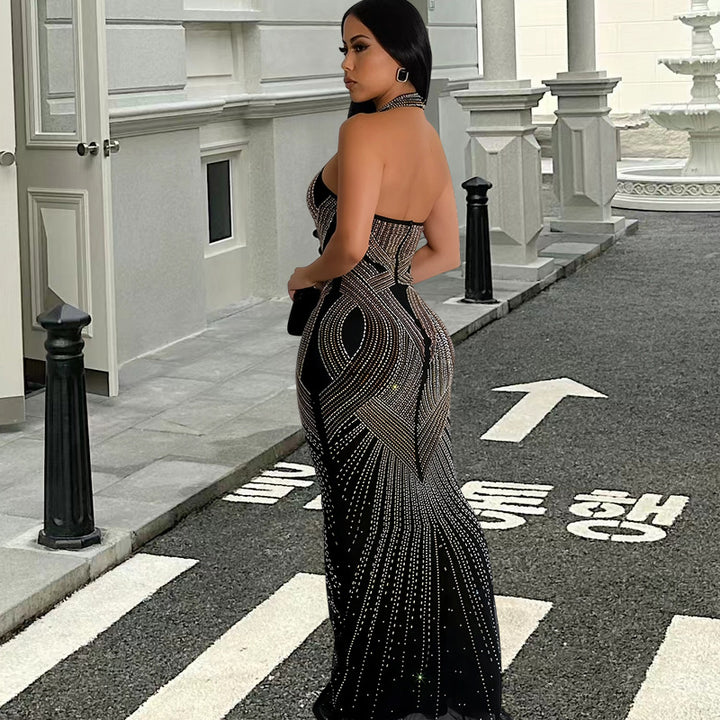 Damen Abendkleid mit funkelndem Paillettendesign und figurbetonender Silhouette Drune