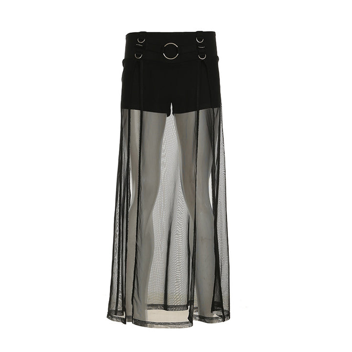 Damen Asymmetrischer Rock mit Rüschendetails und floralem Design Drune