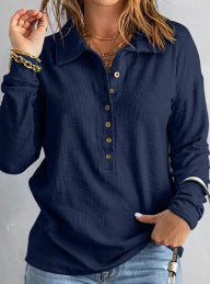 Damen Langarm-Hemd aus Strukturstoff Drune