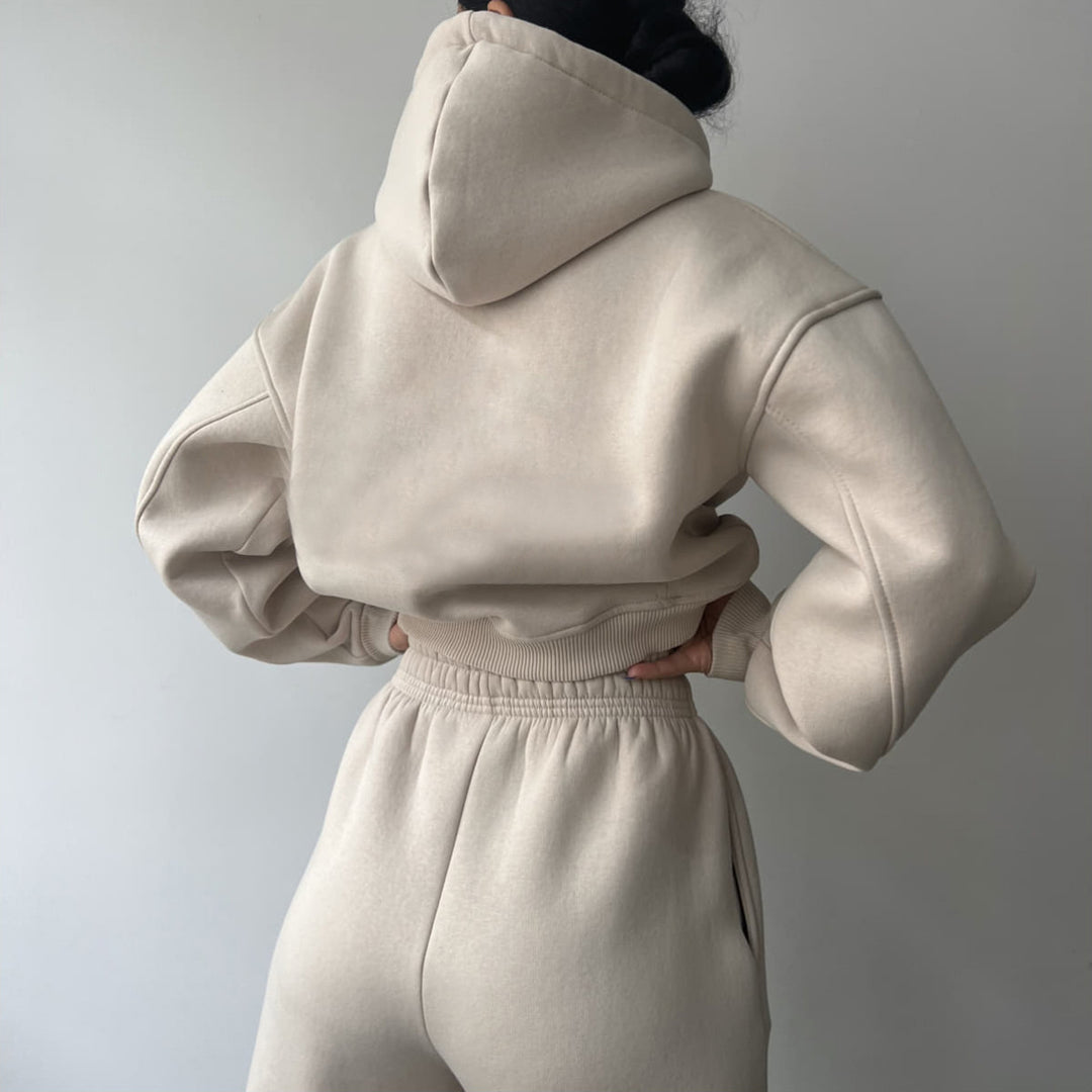 Damen modisches und lässiges Hoodie-Set mit weitem Schnitt Drune