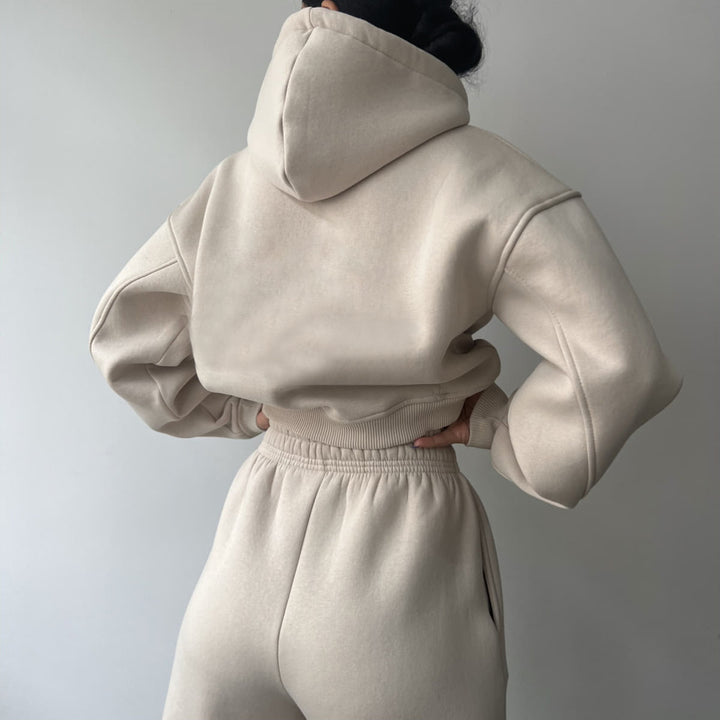 Damen modisches und lässiges Hoodie-Set mit weitem Schnitt Drune