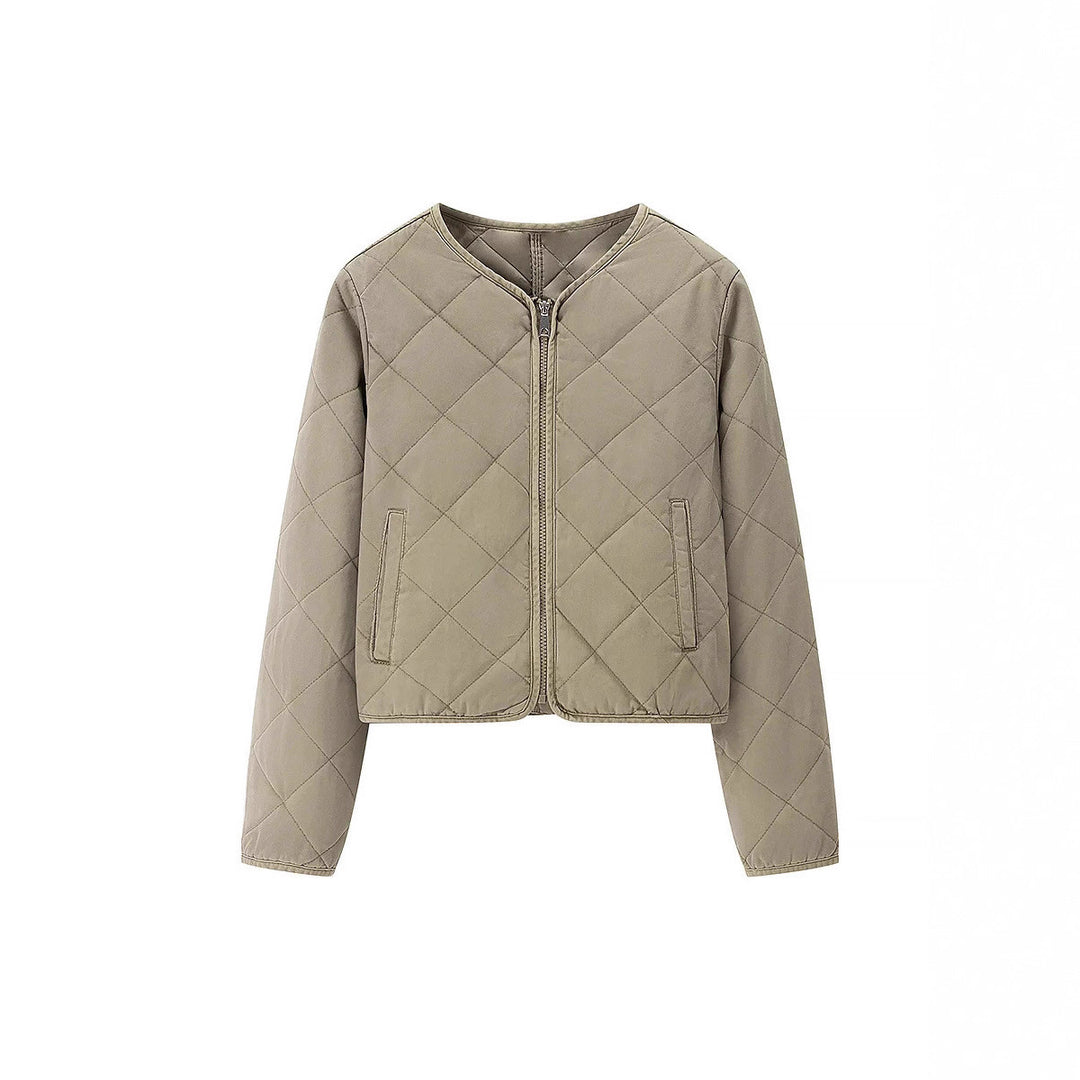 Damen gesteppte Übergangsjacke mit praktischen Taschen und elegantem Stehkragen Drune