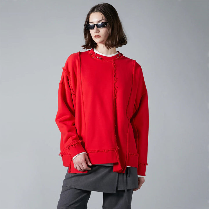 Damen Oversized Sweatshirt mit lässigem Schnitt und trendigen Designelementen Drune