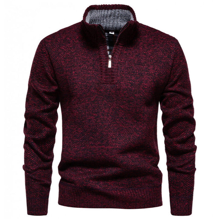 Herren Hochwertiger Pullover mit Stehkragen und Reißverschluss Drune