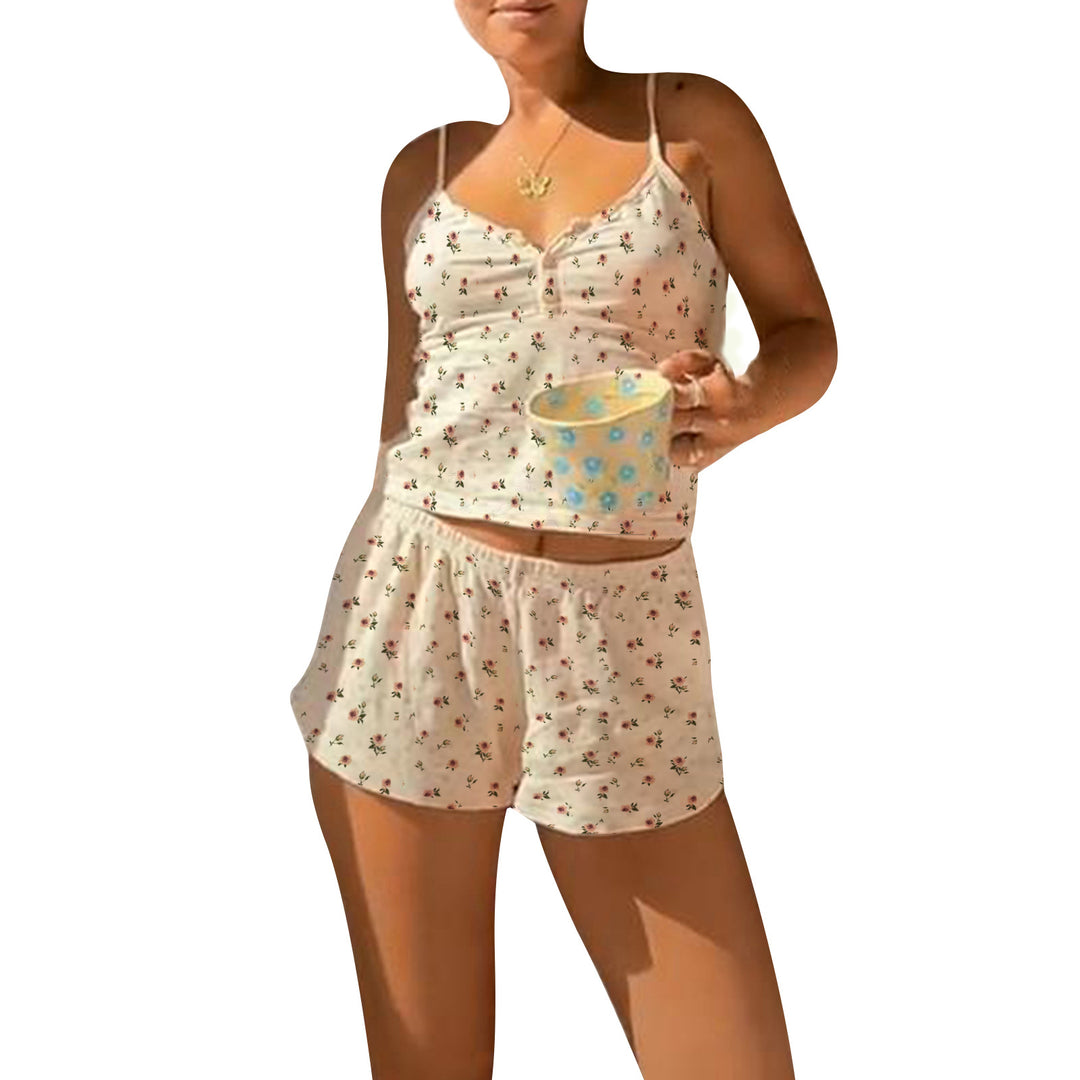 Damen Schlafset mit feinen Spitzenakzenten Drune