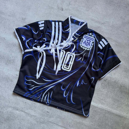 Damen Sportliches cropped Fußballtrikot Drune