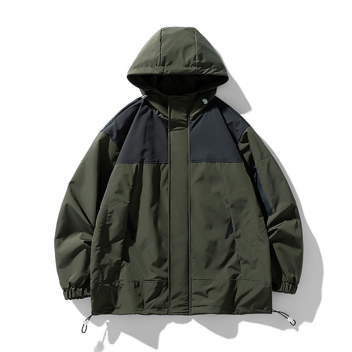 Herren funktionale Wetterjacke mit innovativem Kapuzen-Design und atmungsaktiven Einsätzen Drune