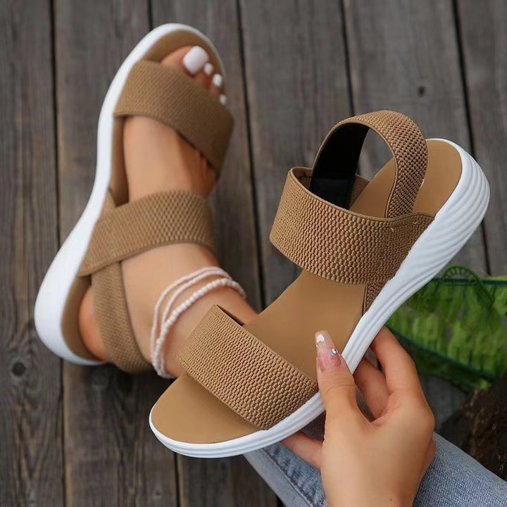 Damen Komfort-Sandalen mit verstellbaren Riemen und rutschfester Sohle Drune