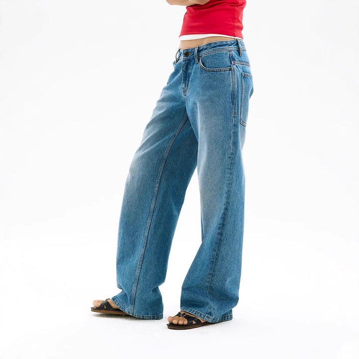 Damen Weite Denim-Jeans im lässigen Schnitt Drune