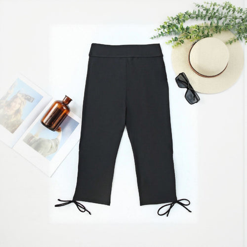 Damen Sweatpants mit dekorativen Bindebändern Drune