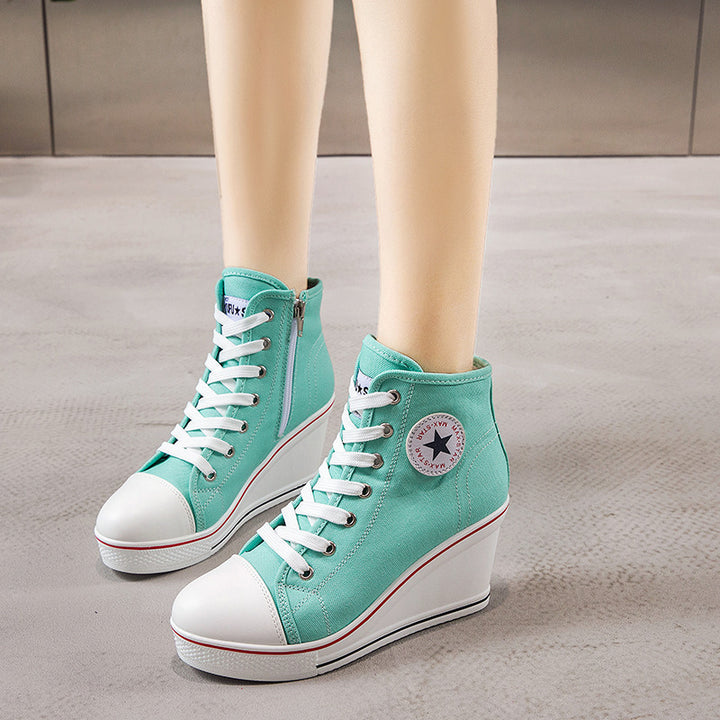 Drune | Einfache Canvas Stiefeletten Mit Liebesmotiv
