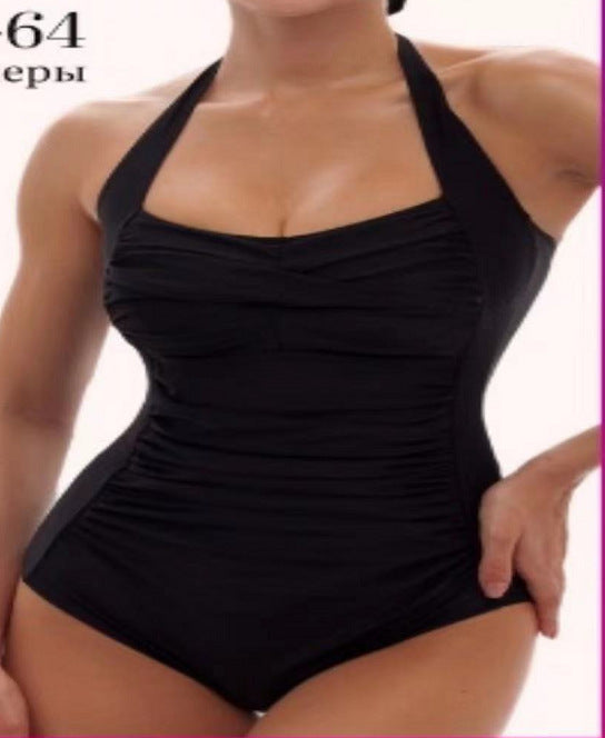 Damen figurbetonter Einteiler mit Raffung Drune
